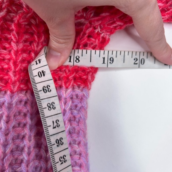 Aqua Cashmere Rainbow Stripe Sweater Crew Neck Knit Colorful Size XS - Picture 6 of 8